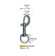 Carabiner Boltsnap 90x19 - Stainless Steel - VR-AMOS90X19 - AZZI SUB 